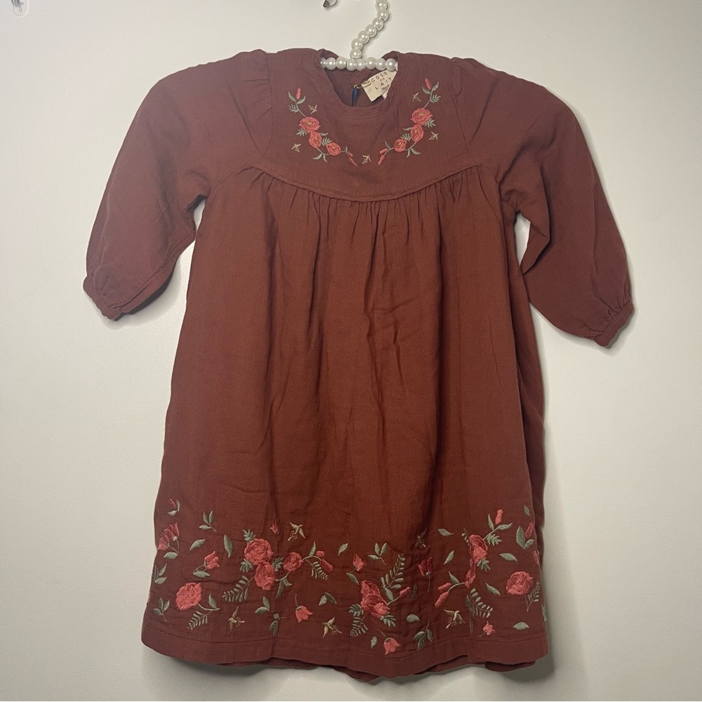 Coco Au Lait Cotton Embroidered Dress